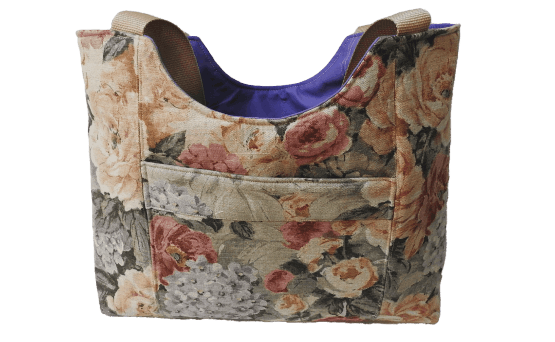 Many Used2B Bags are carpet bag style, with sturdy detail, washable totes.